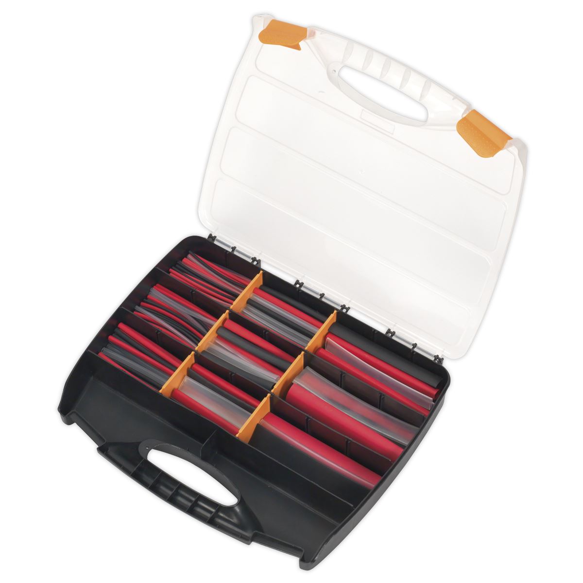 Sealey 261pc Heat Shrink Tubing Assortment Large Storage Case Wire Wrap Sleeve