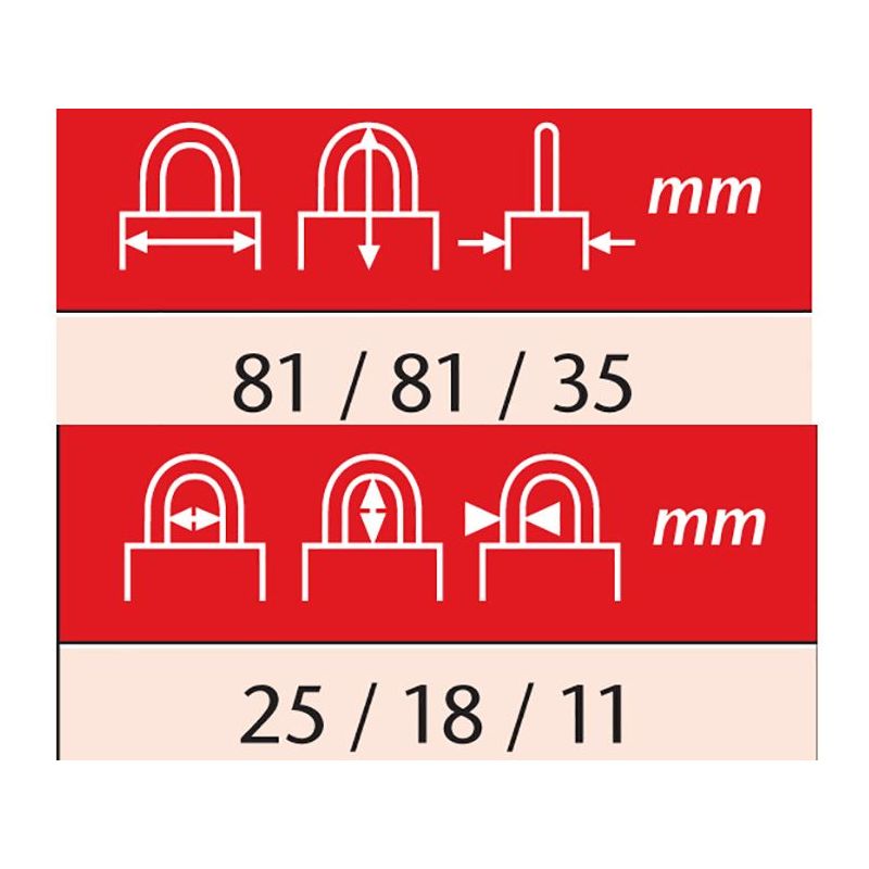 Abus Mechanical 20/80mm Diskus® Plus Padlock Keyed Alike 564323