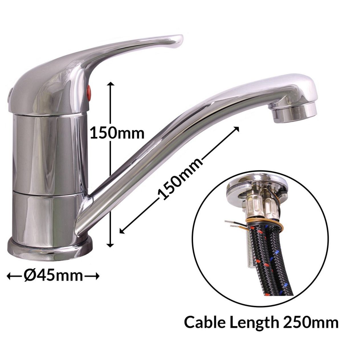 Ducale Chrome Mixer Tap 15cm Spout