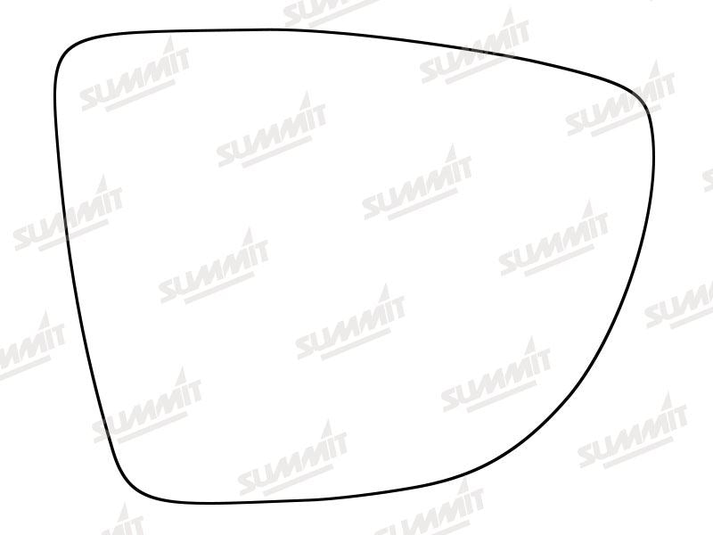 Summit Stick-On Standard Mirror Glass fits Renault Captur 13 on RHS