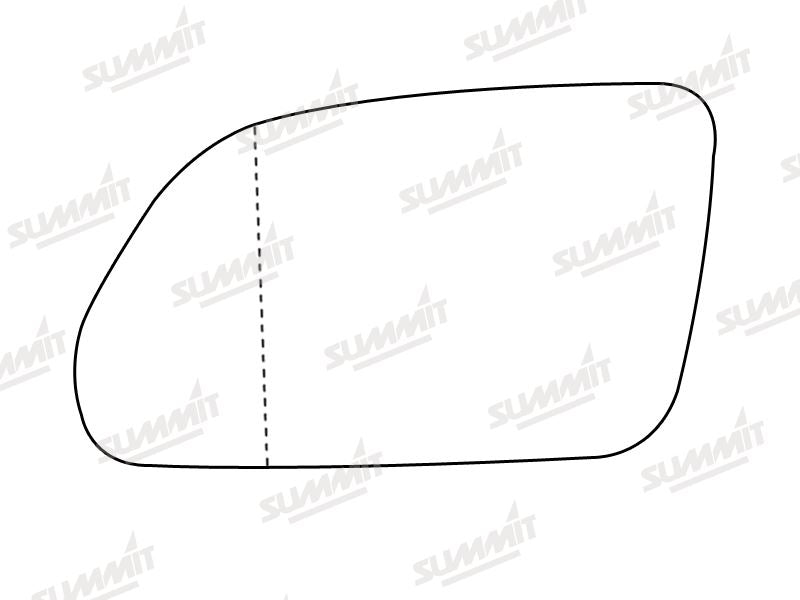 Summit Stick-On Standard Mirror Glass fits Skoda Octavia 2 VW Polo 05 on LHS