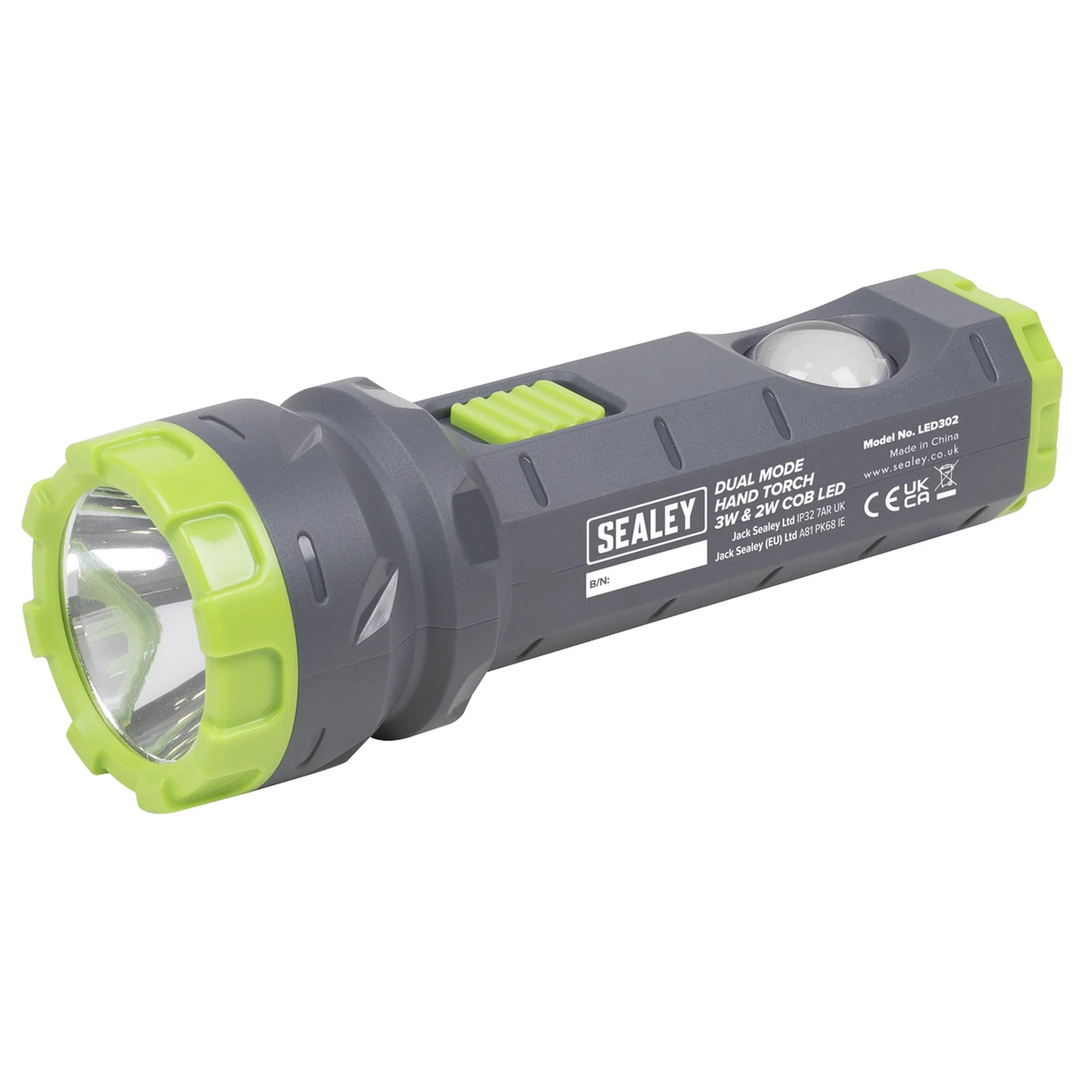 Sealey Dual Mode Hand Torch LED302 300lm 3W & 2W COB