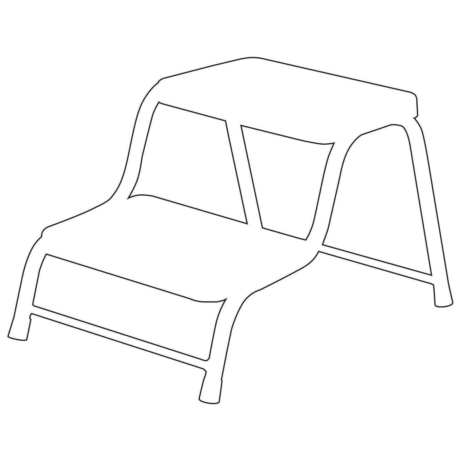 Double step in caravan white C021