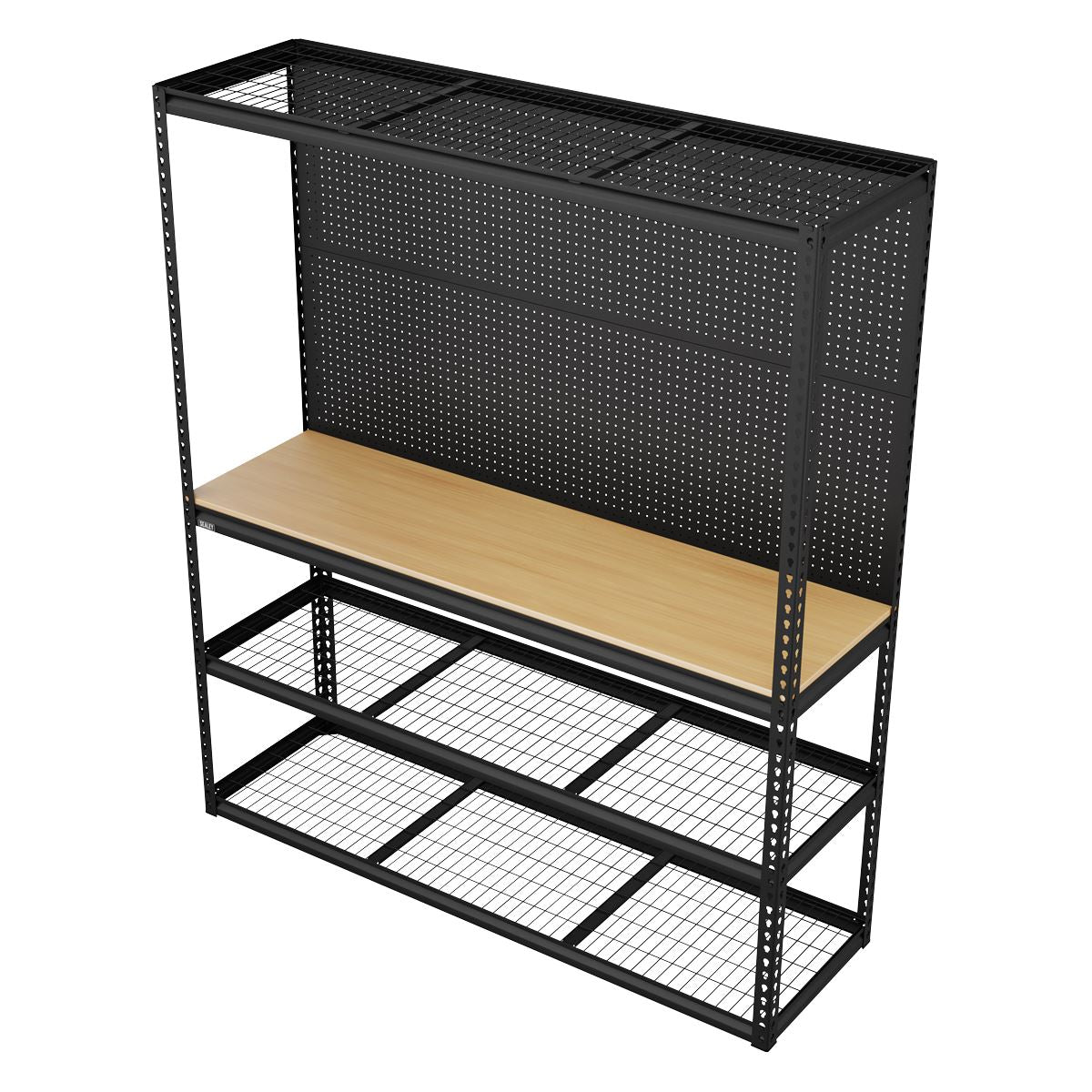 Heavy-Duty Modular Workbench Racking & Pegboard 1820mm 300kg Capacity Per Level