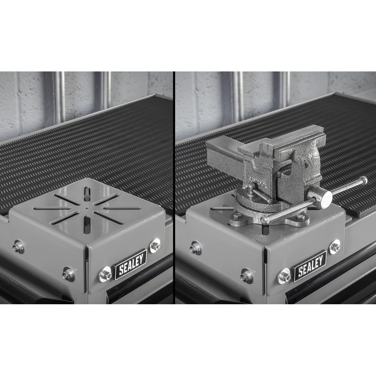 Sealey Superline PRO Rollcab 6 Drawer Tool Chest with Vice Base - Grey/Black