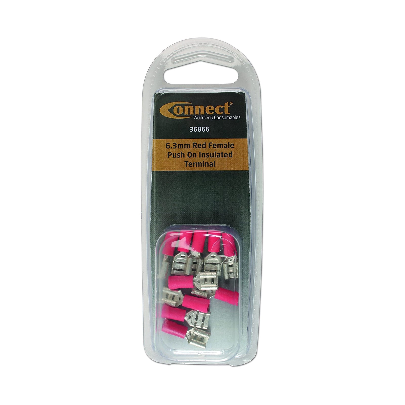 Tool Connection Red Female Push On Insulated Terminal 6.3mm 10pc 36866