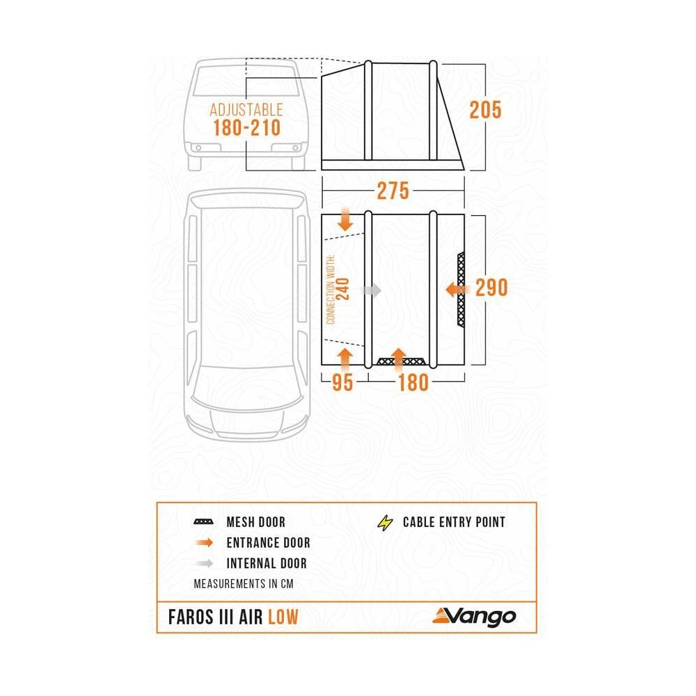 Vango Faros III Air Low Drive Away Awning Low Cloud Grey