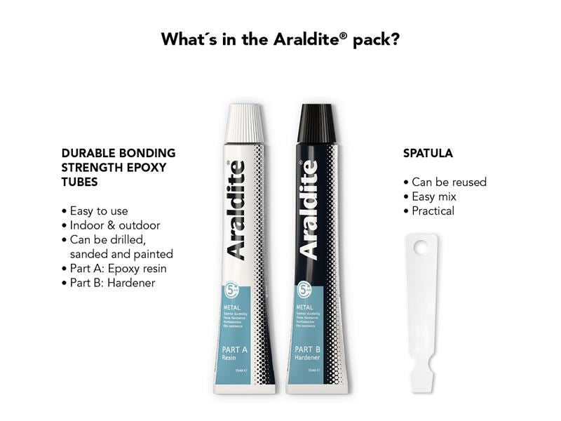Araldite Steel Epoxy 2 x 15ml Tubes