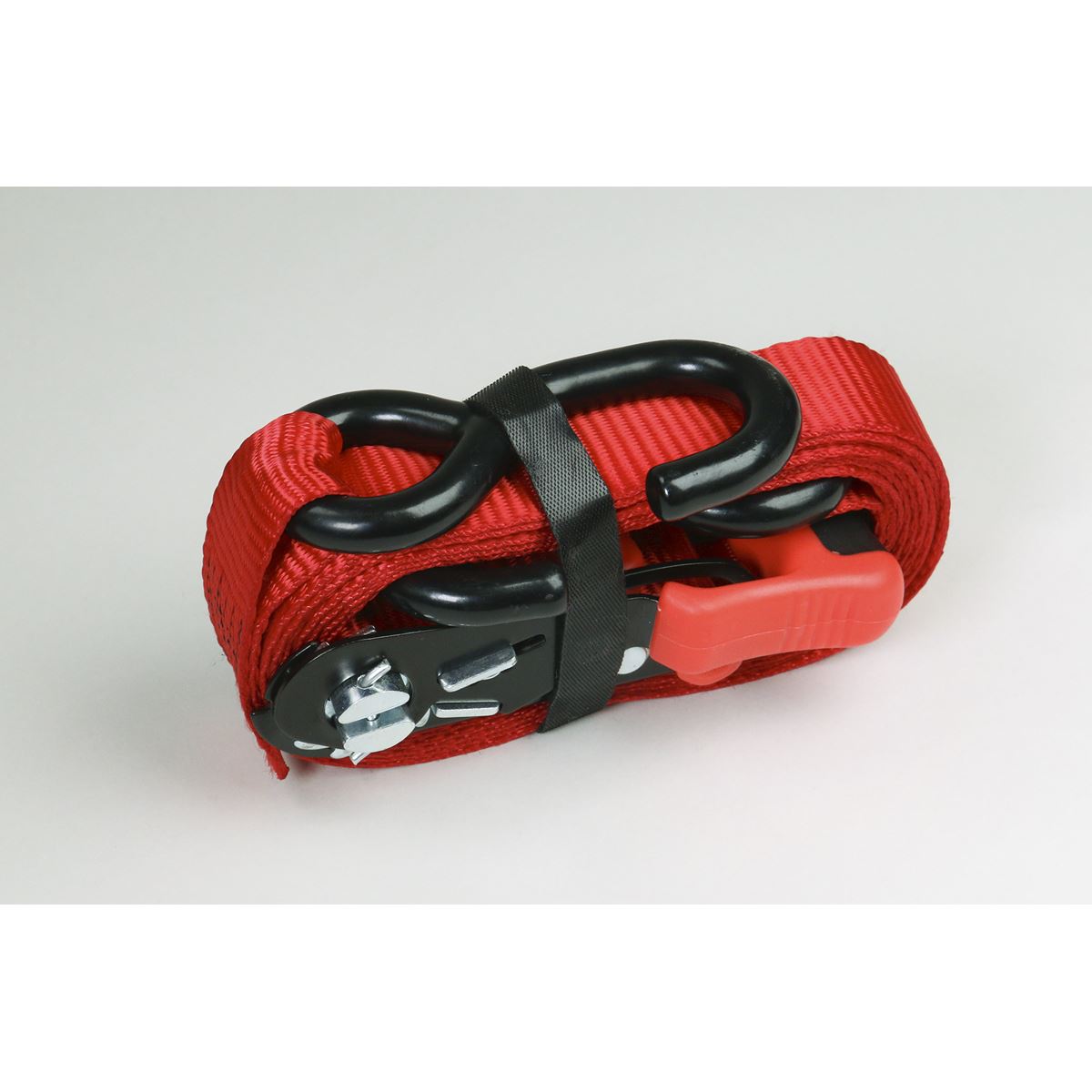 Sealey 2pk 32mm x 3m Slide Ratchet Tie Down Straps Load Cargo Lash S Hooks