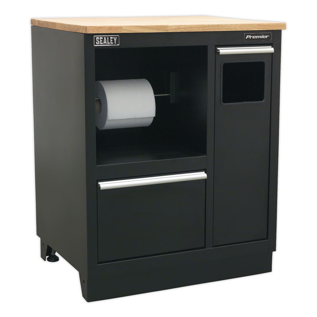 Sealey Premier Premier Corner Storage System with Oak Worktop 1.7m APMSCOMBO6W