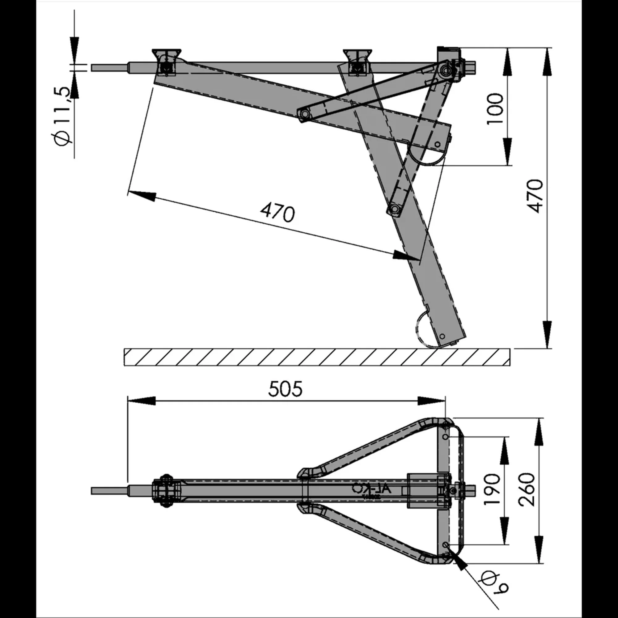 AL-KO Corner Steady Short 800kg Load Capacity