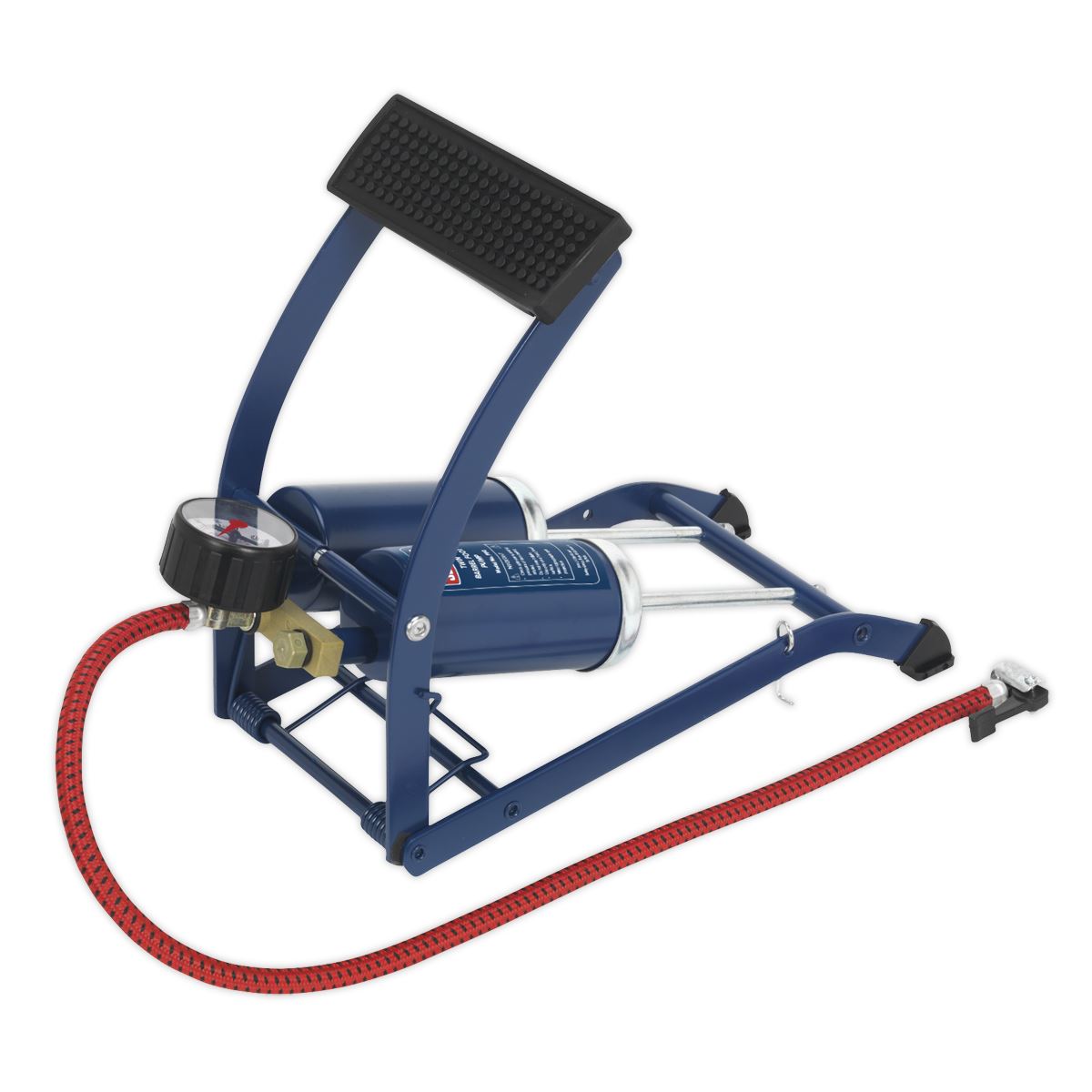 Sealey Foot Pump Twin Barrel