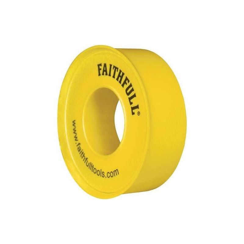 Faithfull P.T.F.E Gas Tape 12mm x 5m White (Pack 10)