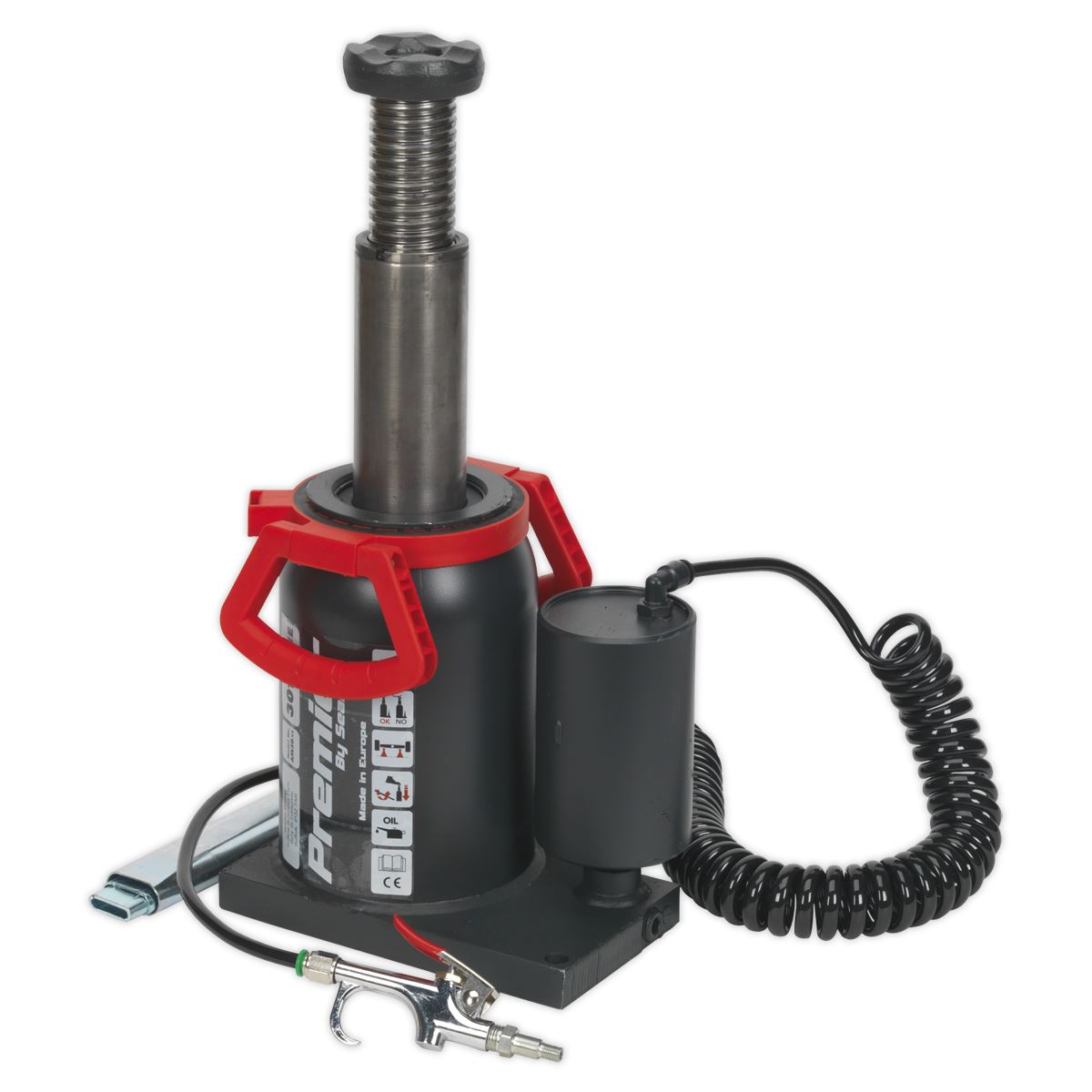 Sealey Bottle Jack 30 Tonne Manual/Air Hydraulic AM30