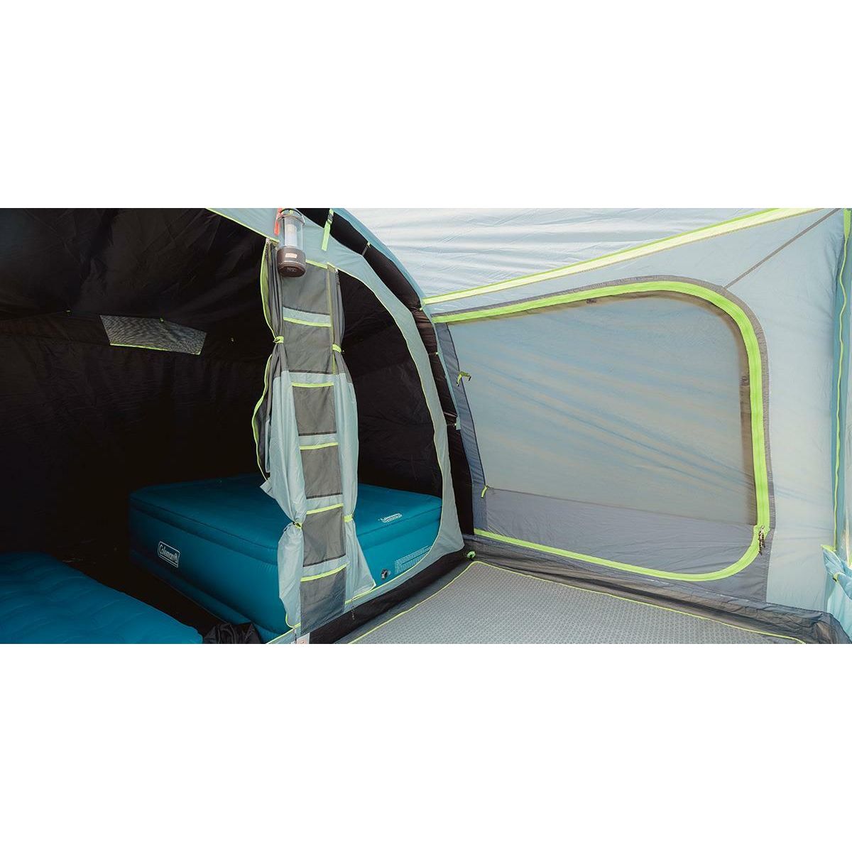Coleman Tunnel Tent Meadowood 6L 6 Person Black Out Bedrooms Grey Camping Garden