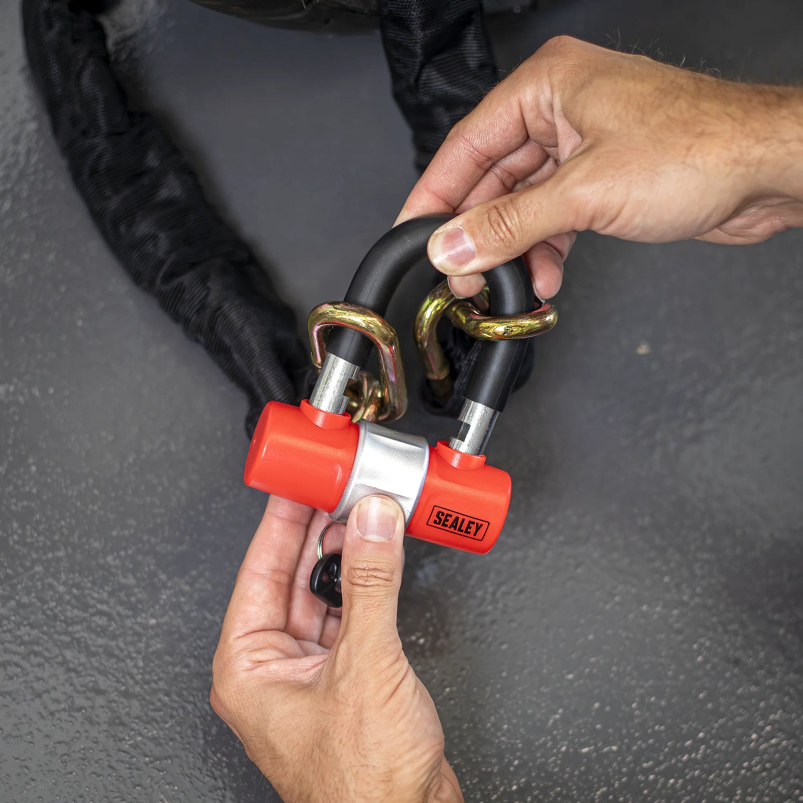 Sealey Motorcycle Chain Lock 1.2m SSCL12 Cut-Resistant Security