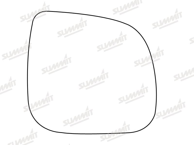 Summit Heated Base Plate With Commercial Mirror Glass fits VW Transporter T6 RHS