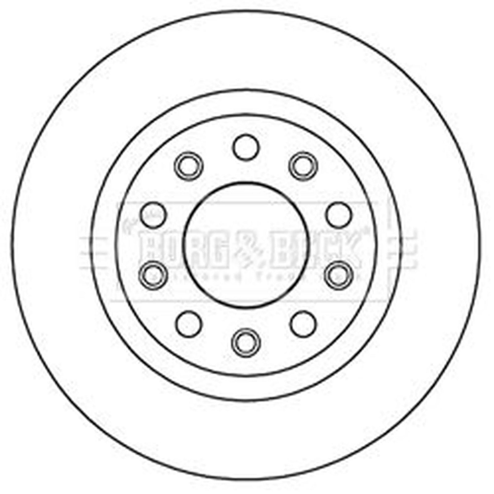 Borg & Beck 2 x Rear Brake Discs BBD5194