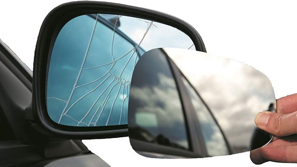 Summit Stick-On Standard Mirror Glass fits Hyundai i30 84mm LHS