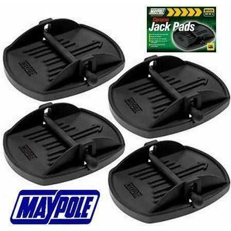 Maypole 4 x Universal Caravan Jack Pads Set Wheel Foot Leg Support Stop Leveller