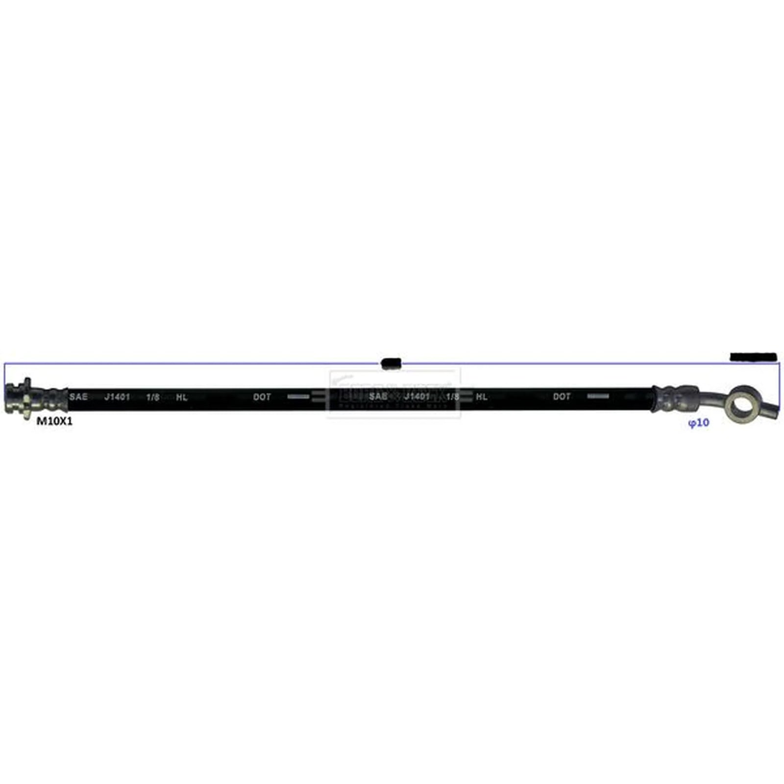 Borg & Beck Brake Hydraulic Hose Line Front Righ BBH9098