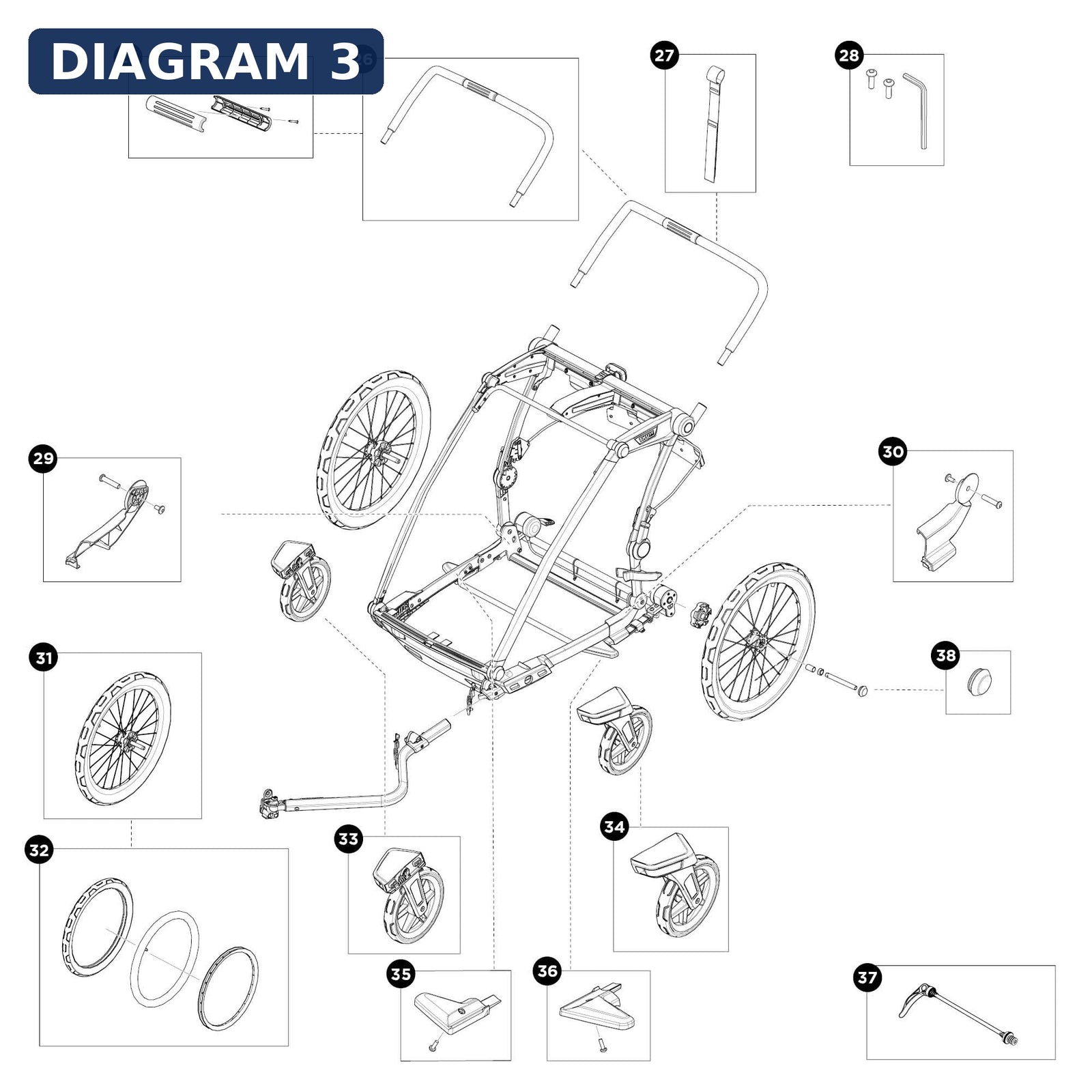 Thule Spares Deflector left - 1500055219