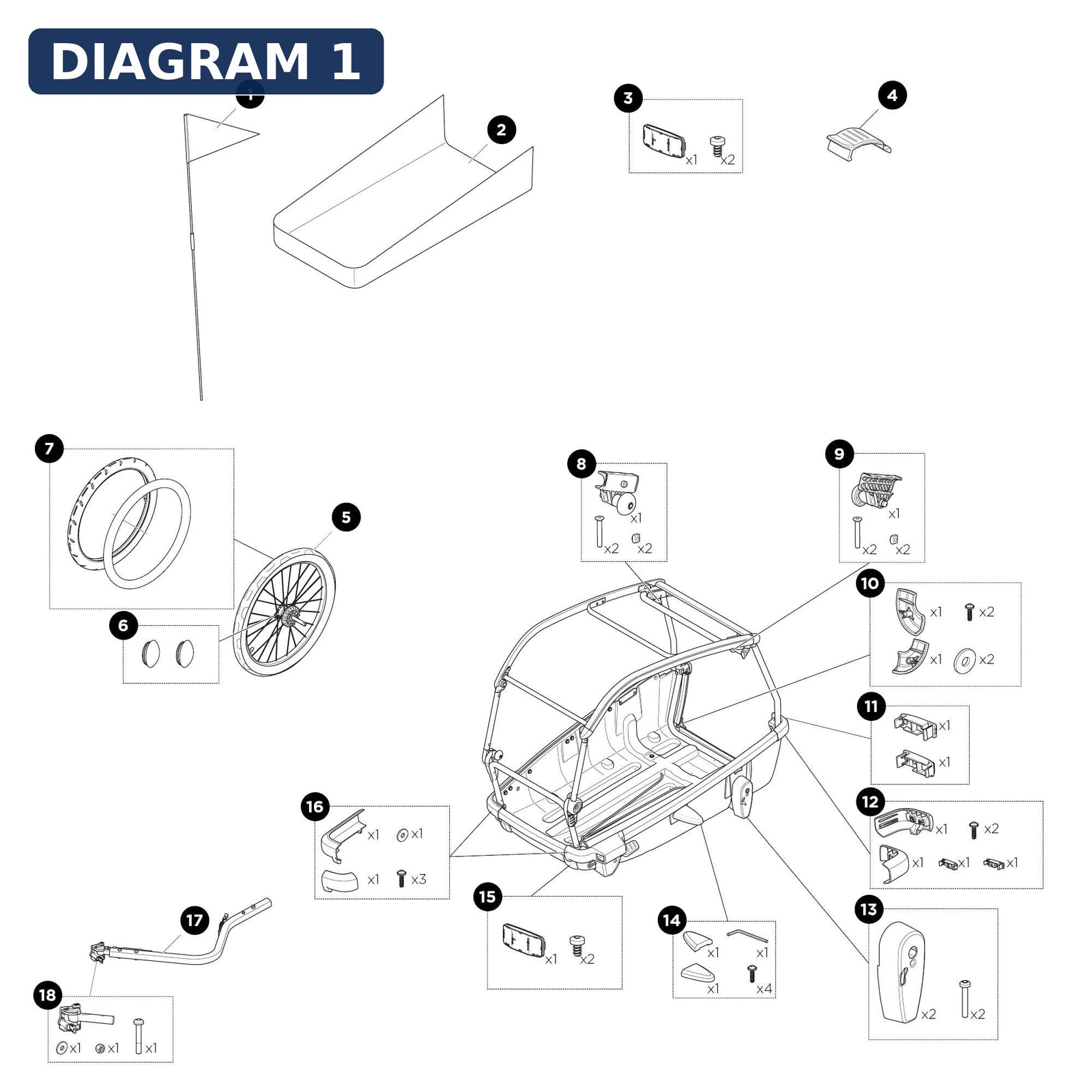 Thule Spares Cover front left and right - 1500055451