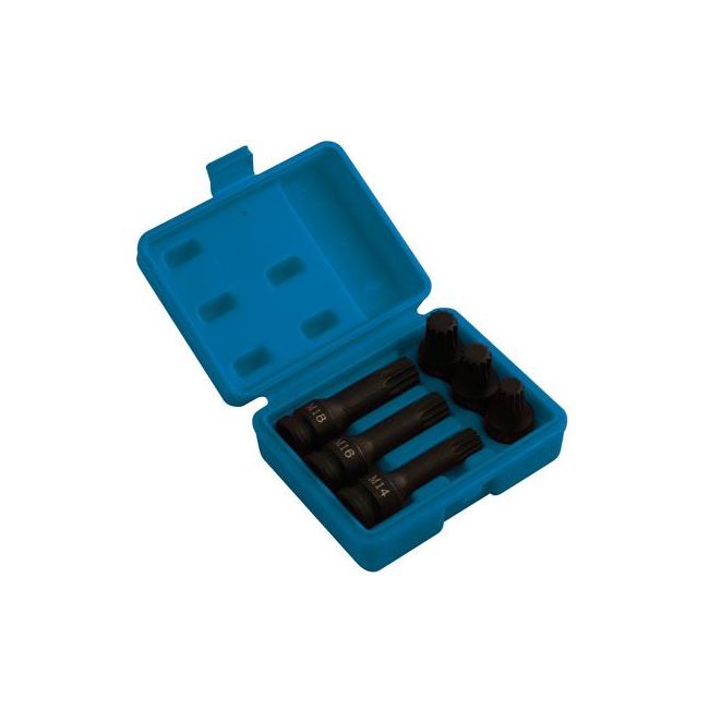 Laser Spline Bit Set 1/2"D 6pc 5019