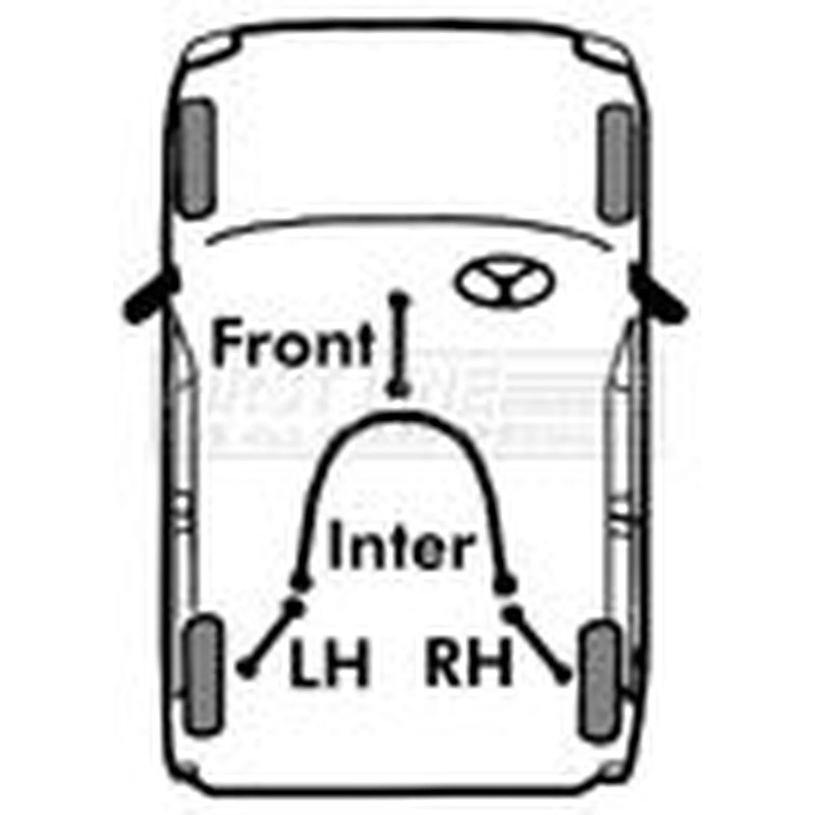 First Line Handbrake Cable Left Rear fits Ford Focus III 2010-2020