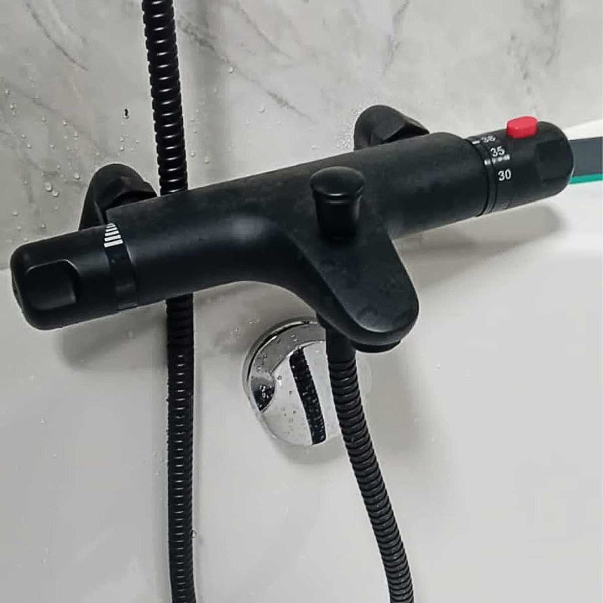 Thermostatic Bath Filler Shower Valve Black