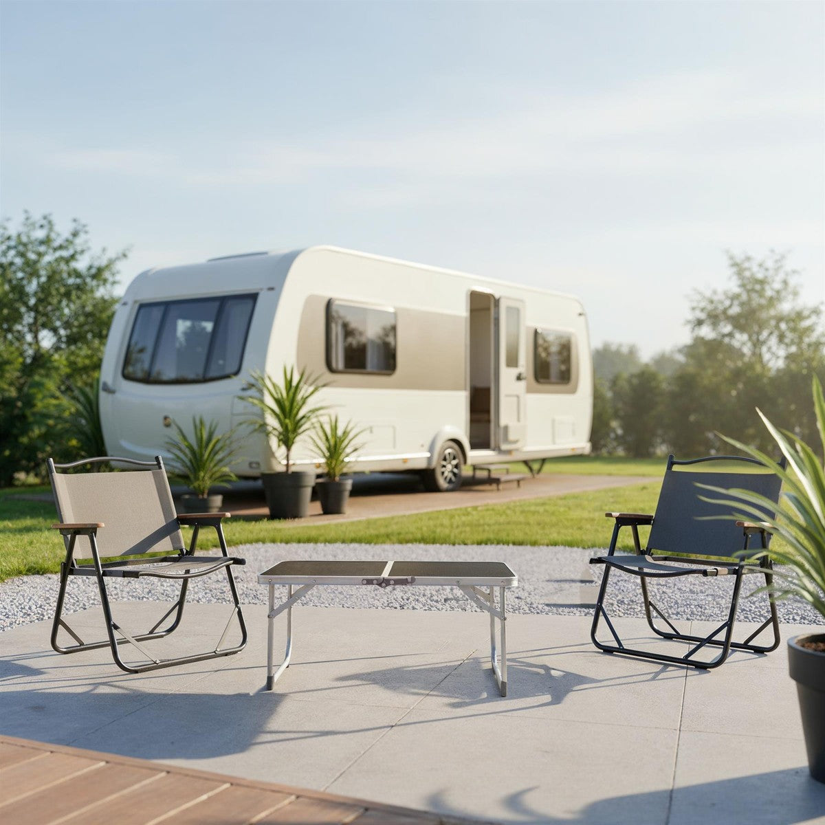 Leisurewize Folding Low Camping Table Lightweight Compact Outdoor 60x40x25.5CM
