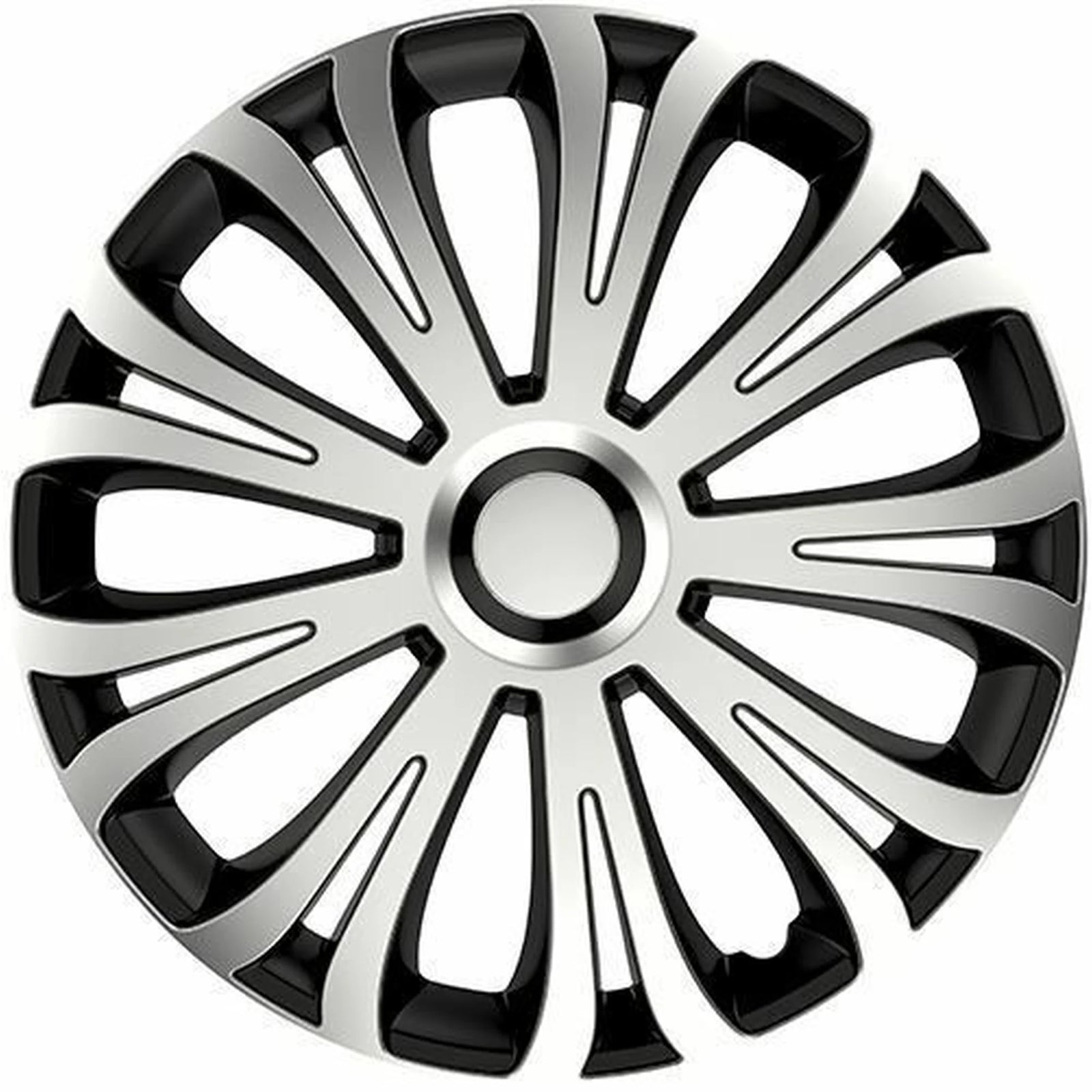 JRP 4x Wheel Trims Hub Caps 14" Covers Silver Black Alloy Look