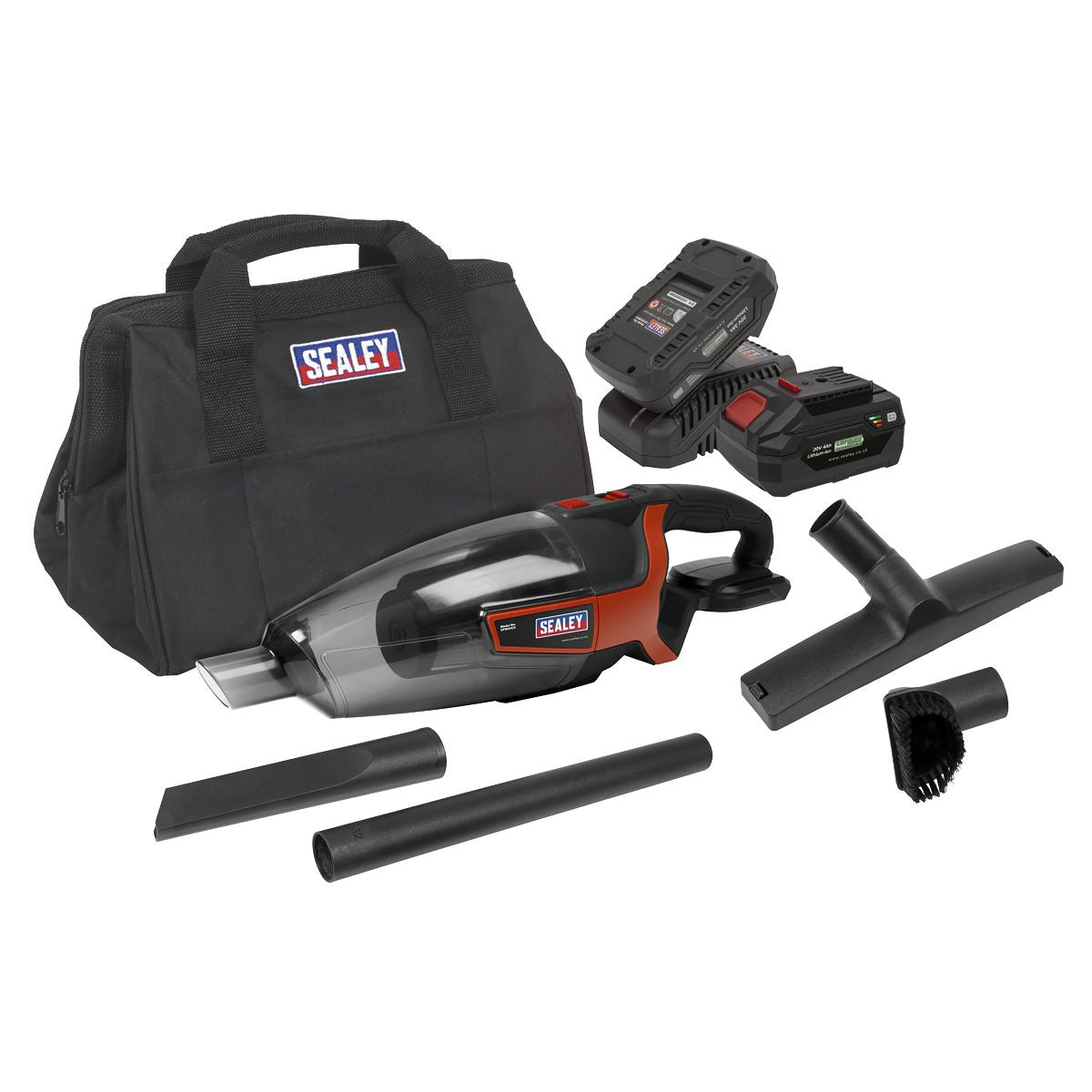 Sealey Cordless Handheld Vacuum Cleaner 650ml 20V SV20 Series Kit 2 Batteries