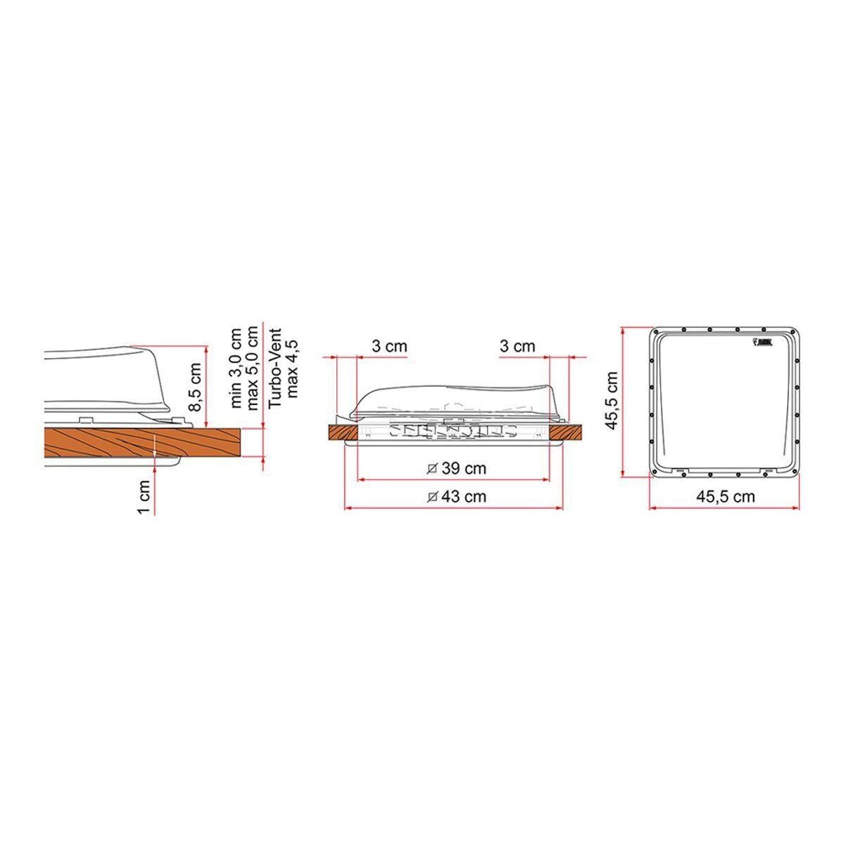 Fiamma Rooflight Vent Crystal for Motorhome Roof Ventilation