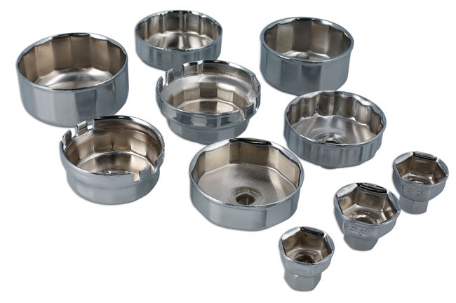 Laser Oil Filter Cup Wrench & Drain Key Kit - 58pc