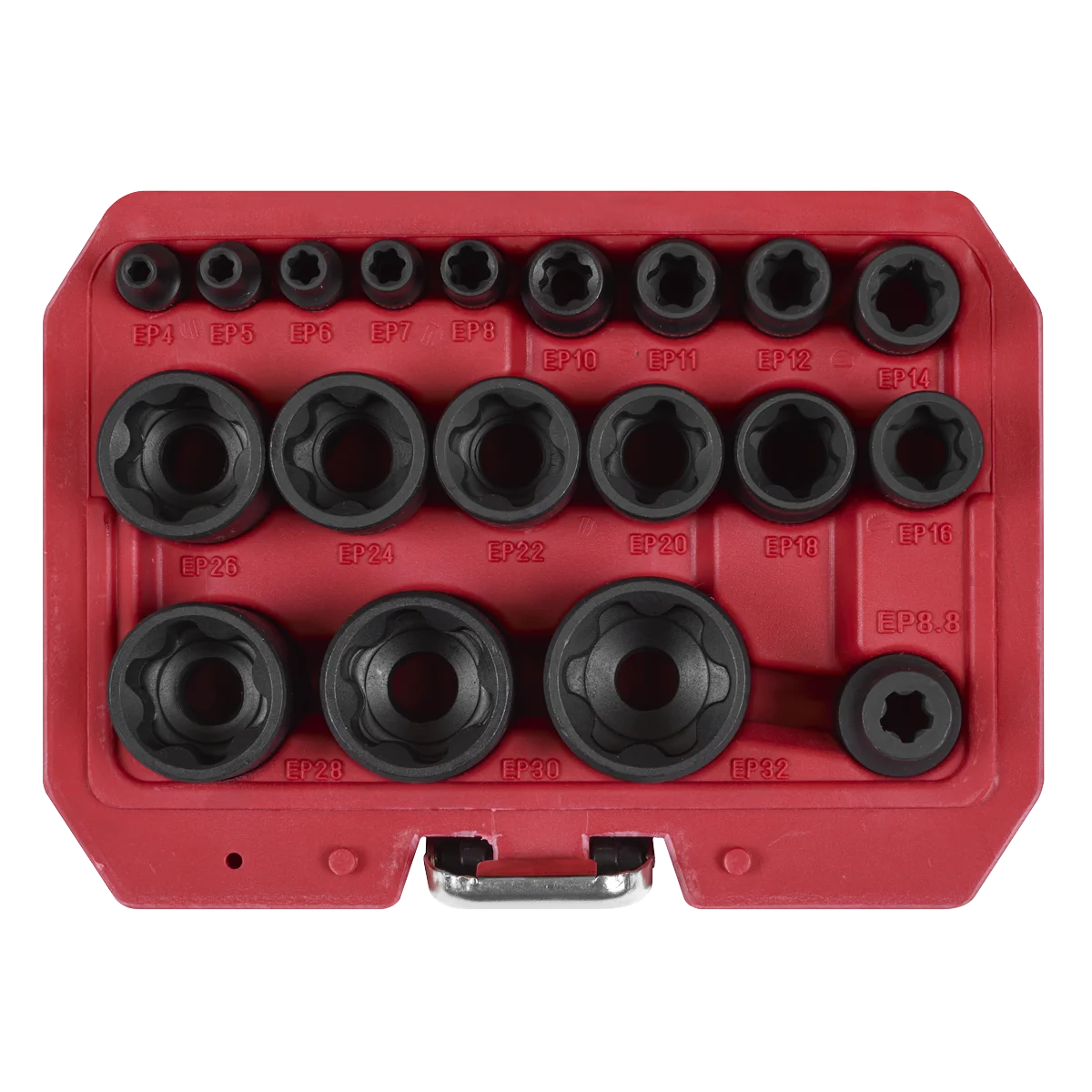 Sealey External TRX-P Socket Set 19 Piece - 1/4", 3/8", 1/2" Drive