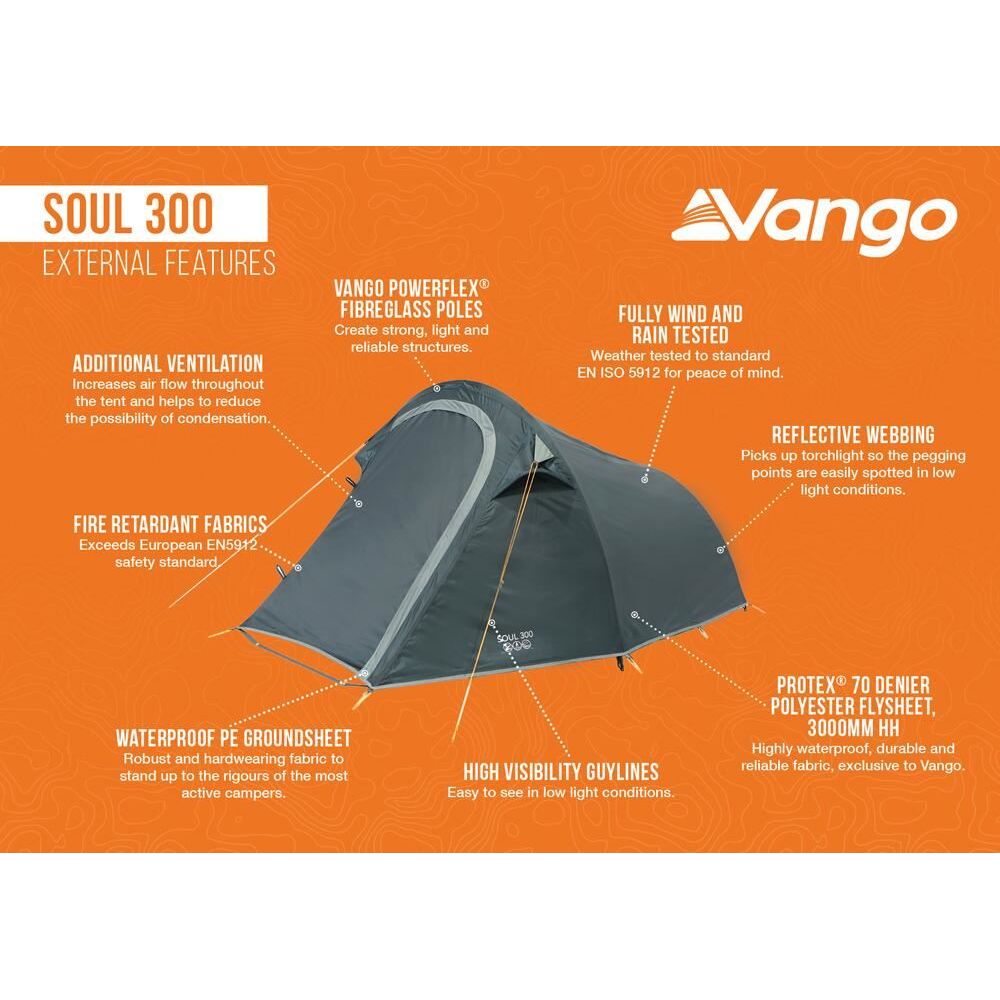 Vango Soul 300 Tent Deep Blue