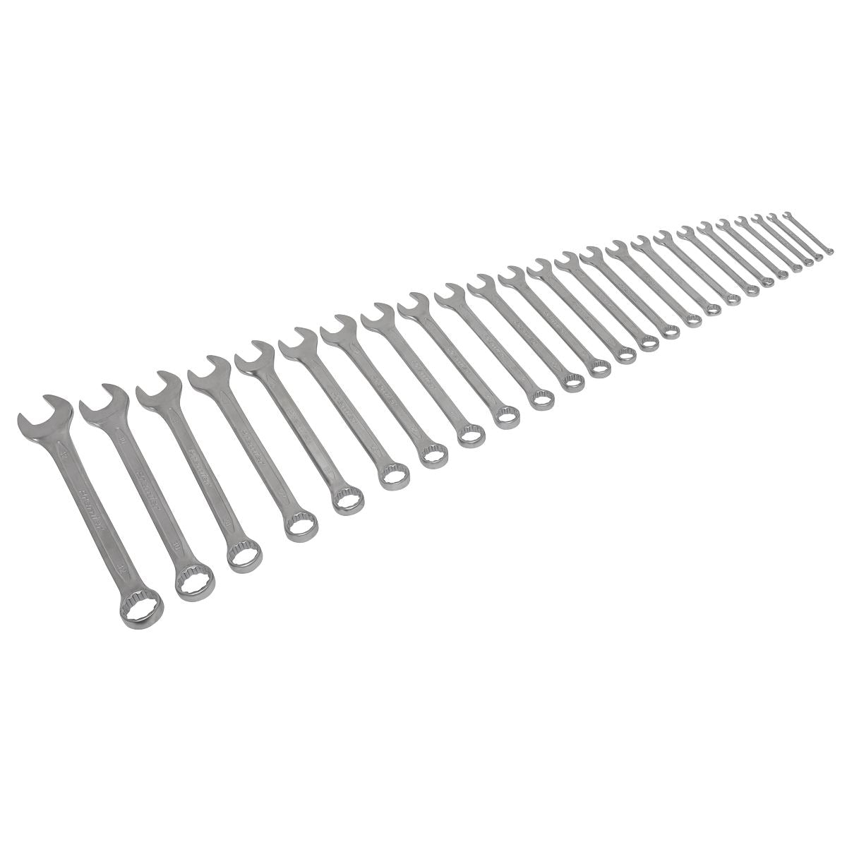 Sealey Premier Combination Spanner Set EVA Tray 6-32mm Open End Ring Metric 25pc