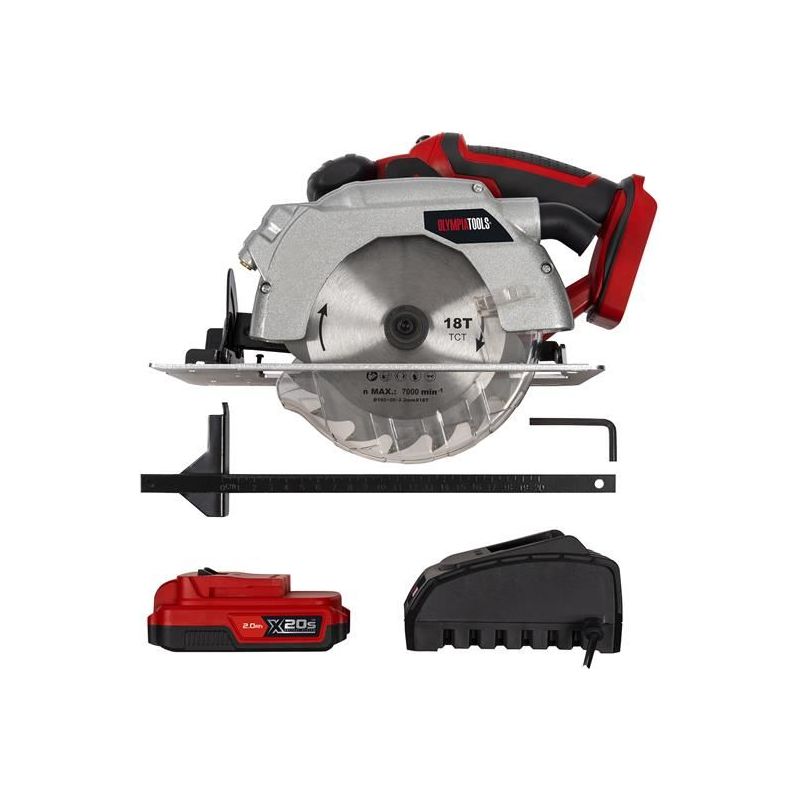Olympia Power Tools X20S™ Circular Saw 20V 1 x 2.0Ah Li-ion