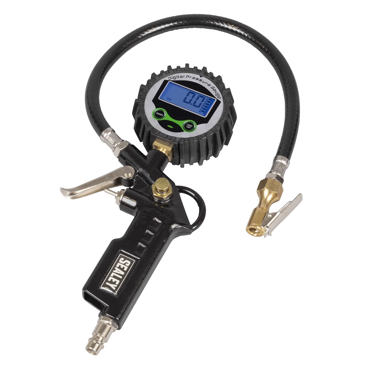 Sealey Digital Tyre Inflator SA332D 12bar with Clip-On Connector