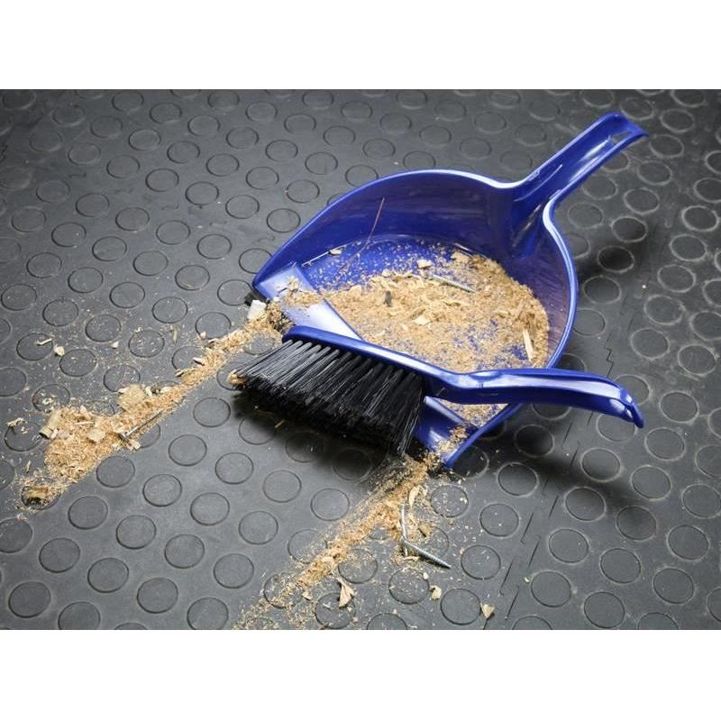 Faithfull Plastic Dustpan & Brush Set