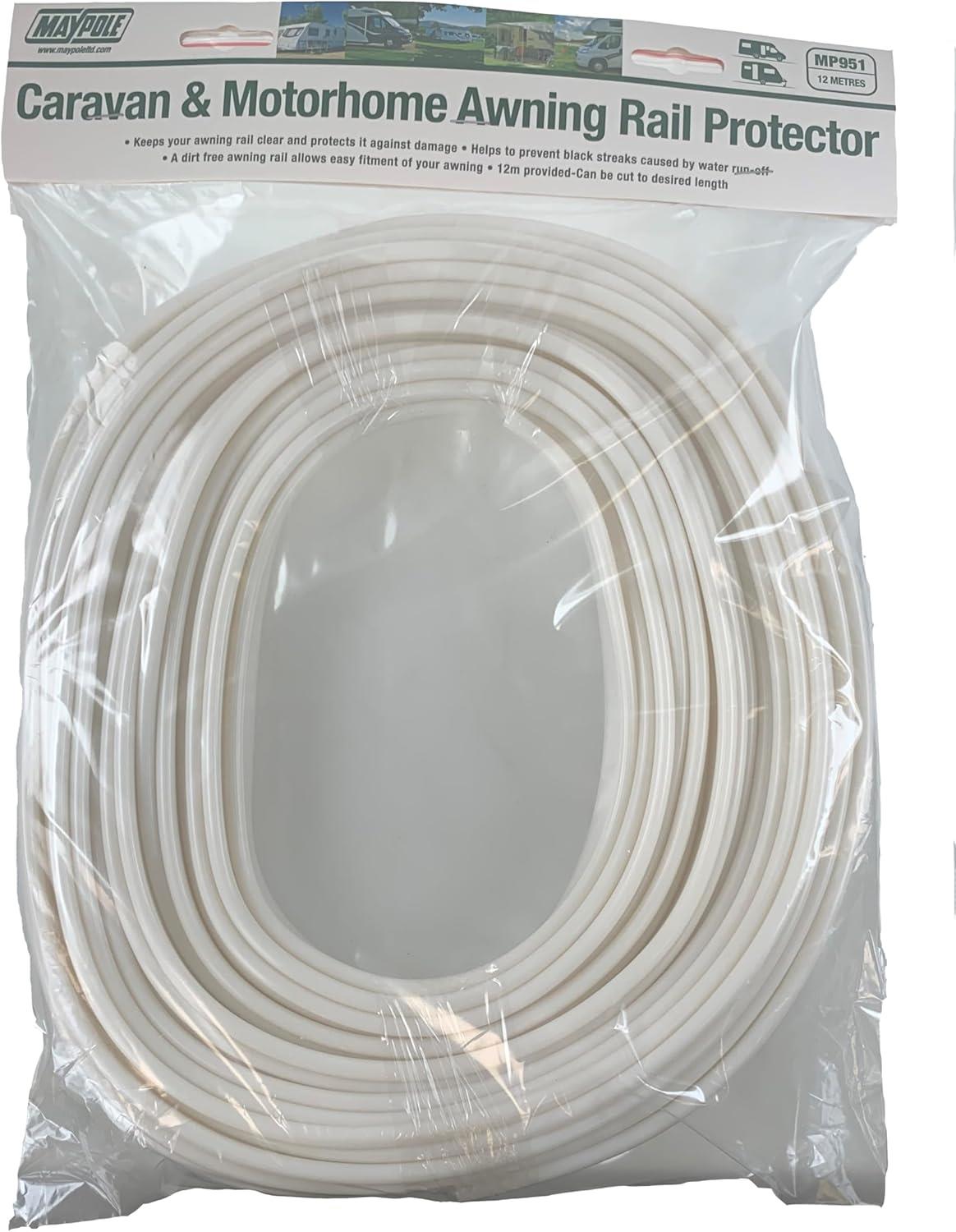 Maypole 12M White Caravan Awning Rail Protector