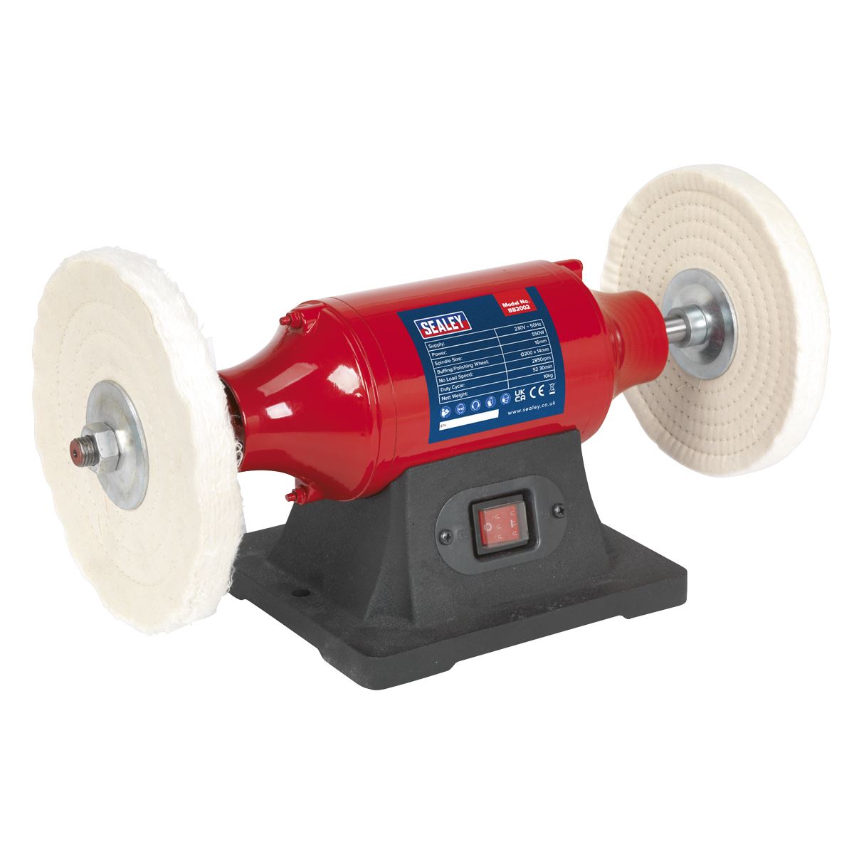 Sealey Bench Mounting Buffer/Polisher 200mm 550W/230V BB2002