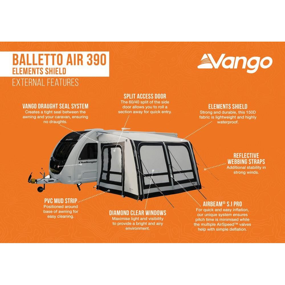 Vango Balletto Air 390 Elements Shield Caravan Awning