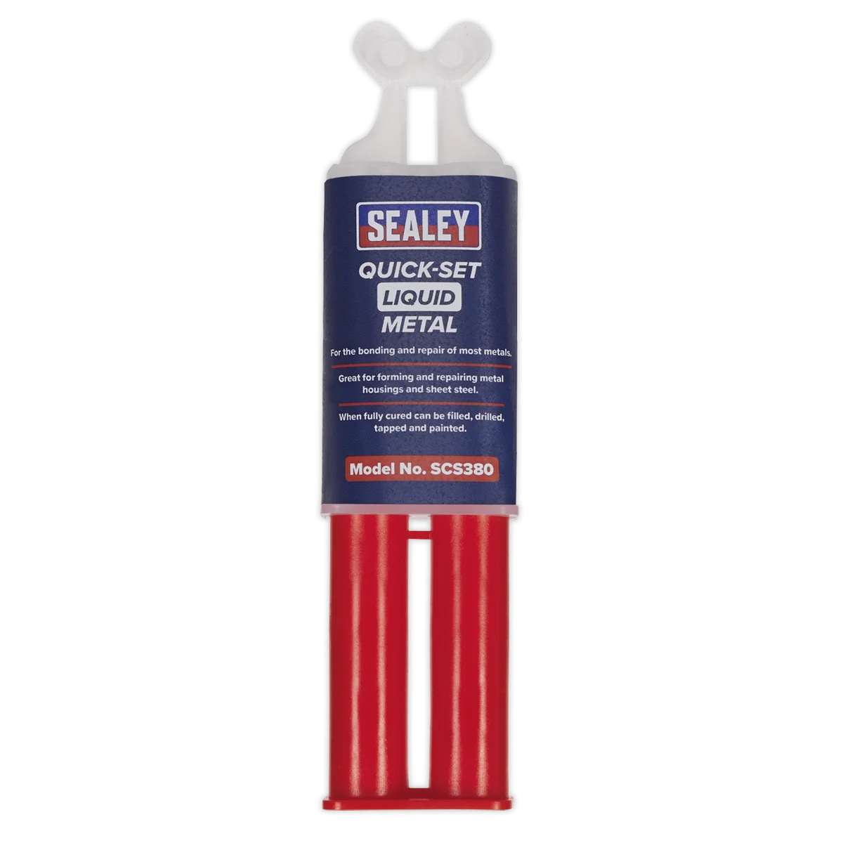 2pk Sealey SCS380 Quick Set Liquid Metal - Chemical Epoxy Metal Repair Syringe