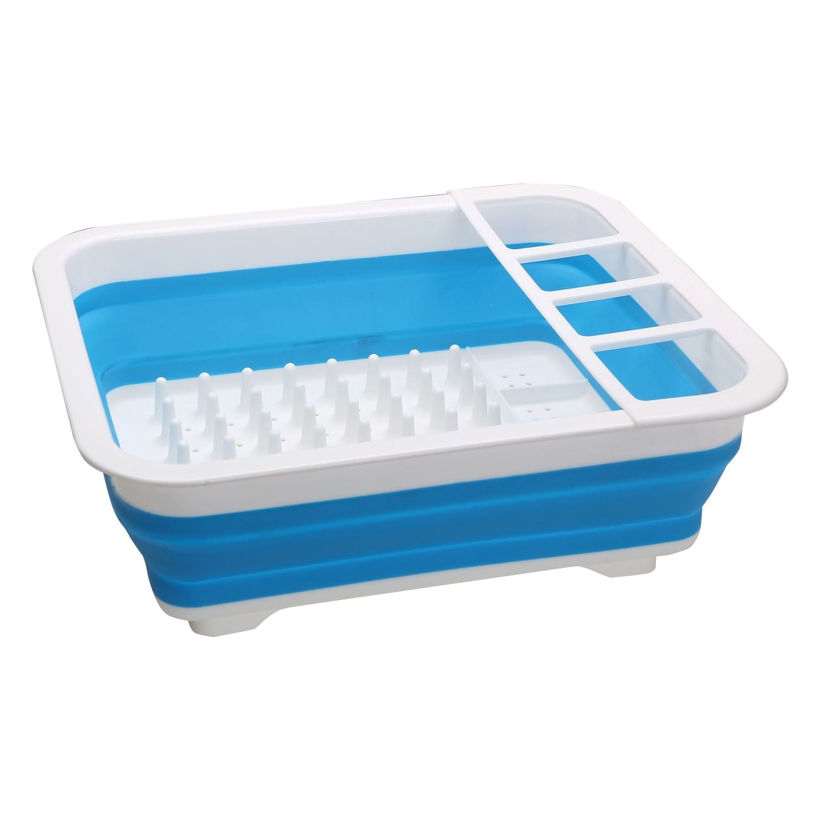 Collapsible-wares dish rack with cutlery holder K0201