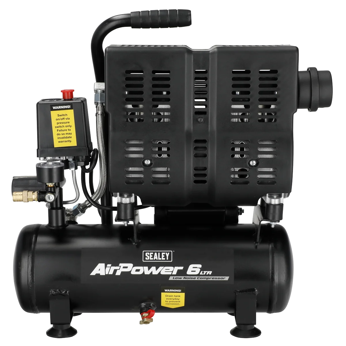 Sealey SAC6000S 6L Direct Drive Air Compressor 1hp Low Noise