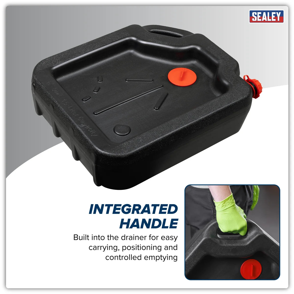 Sealey Portable Oil Drainer 15L DRP45 Heavy-Duty Polyethylene