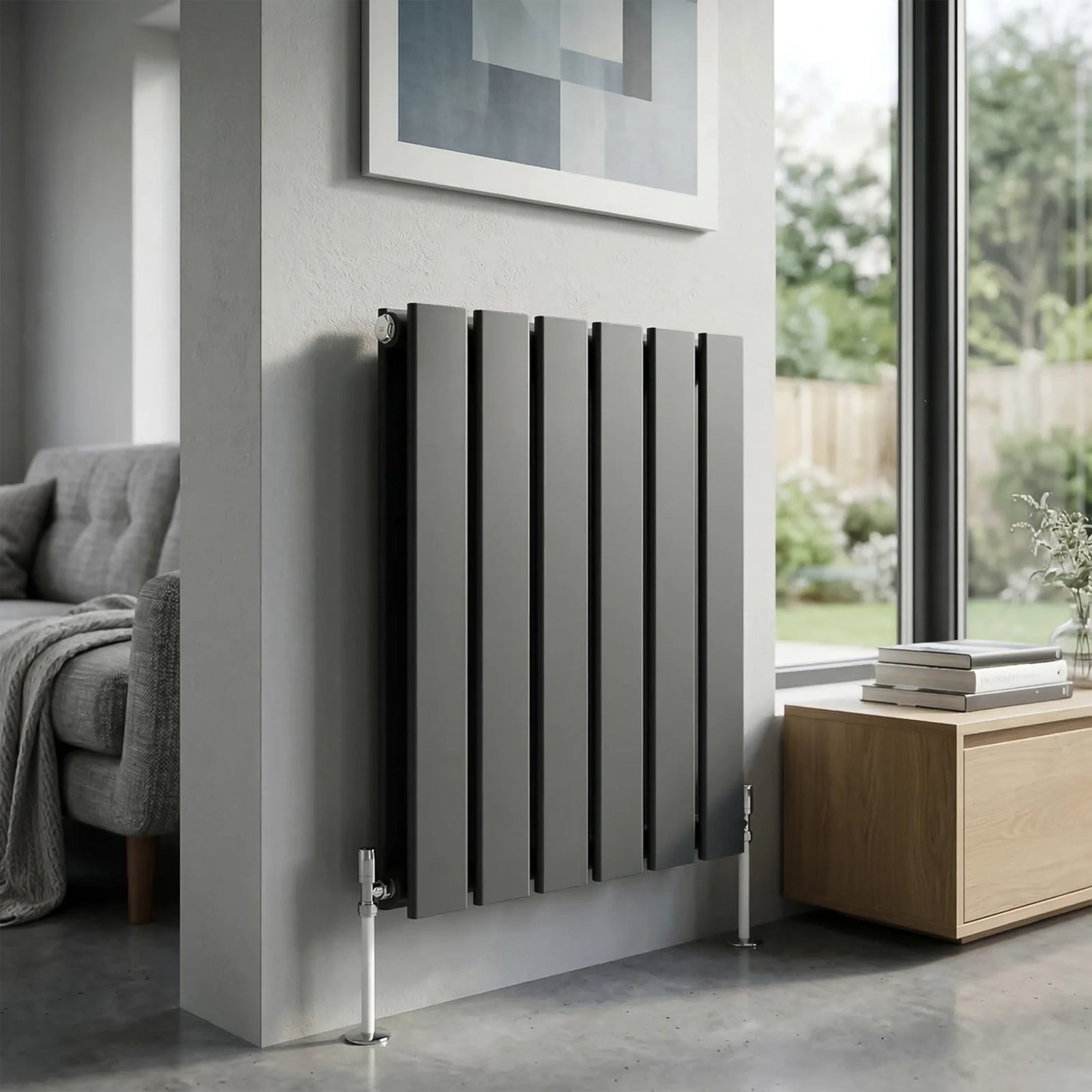 Baridi Horizontal Radiator DH338 420x600mm Anthracite