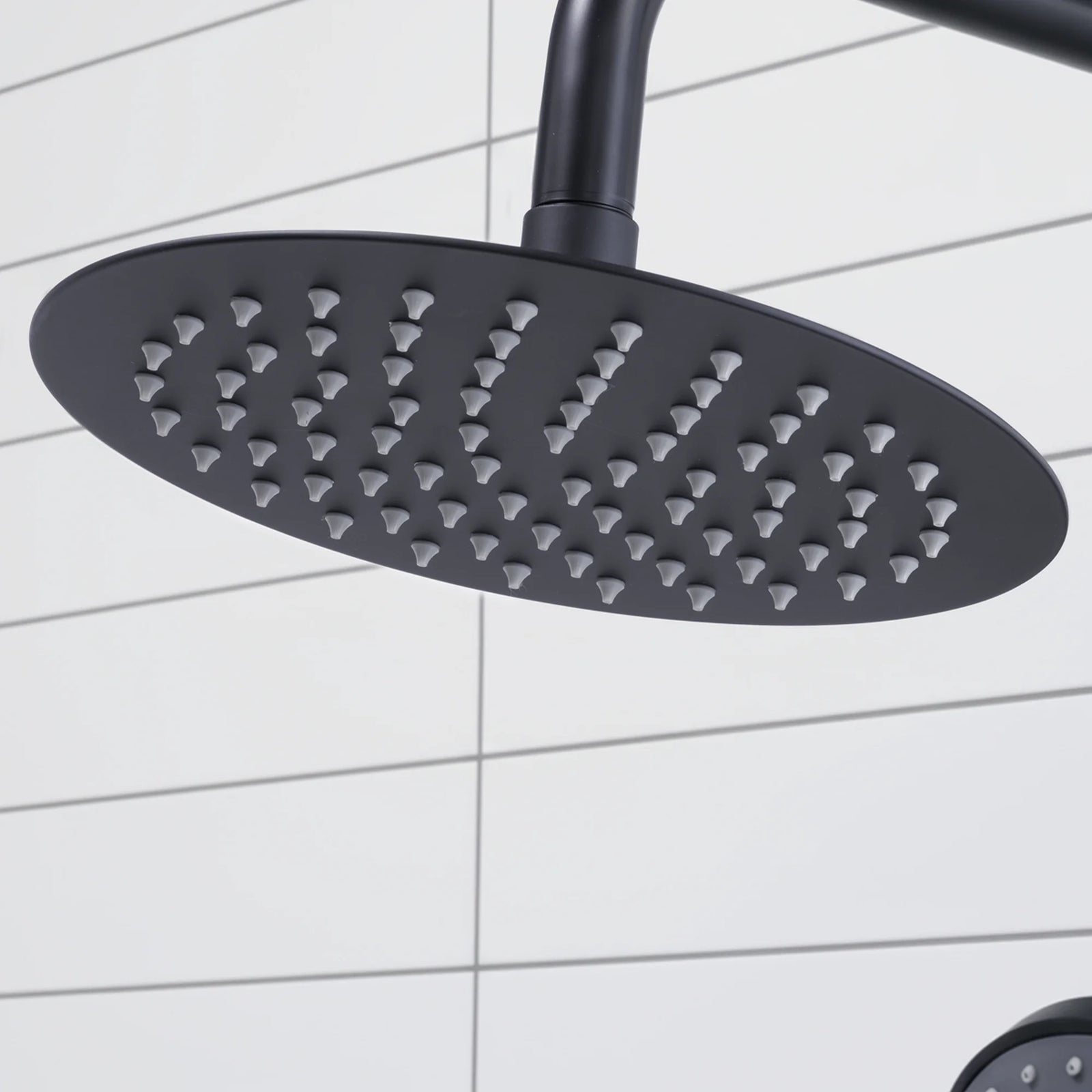 Baridi Thermostatic Shower Mixer Set 20cm Round Head Adjustable Rail